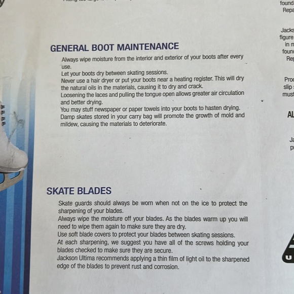 NWT Jackson Ultima Mens Ice Skates Black JS 452 Men’s Size 8 Older Beginner - Picture 12 of 16